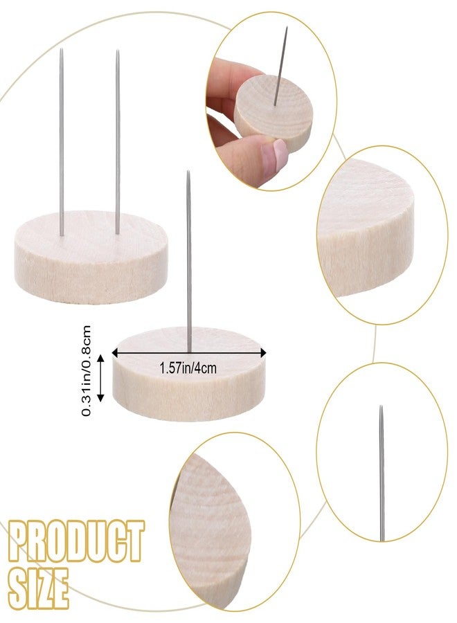 YONHTUTU 12PCS Positive Crochet Doll Stands, Single Needle Knitted Doll Wooden Display Stand for Positive Potato, Wooden Stand for Display Mini Potatoes, Doll Base for Support Pickle Crochet Animal Toys - Image 3